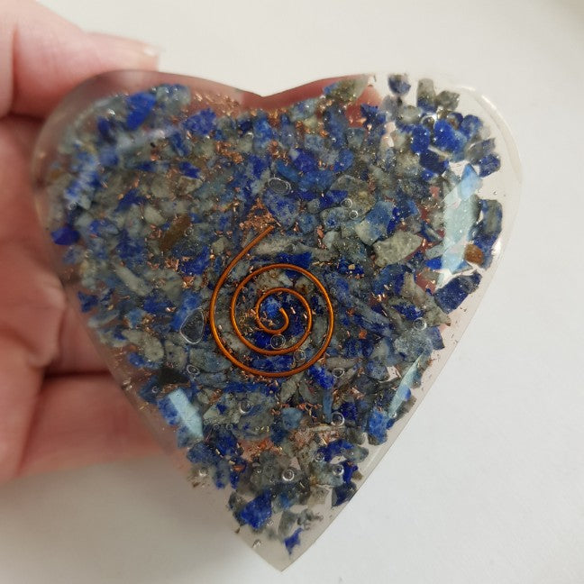 Orgonite Heart - Lapis Lazuli Orgonite Heart - Lapis Lazuli